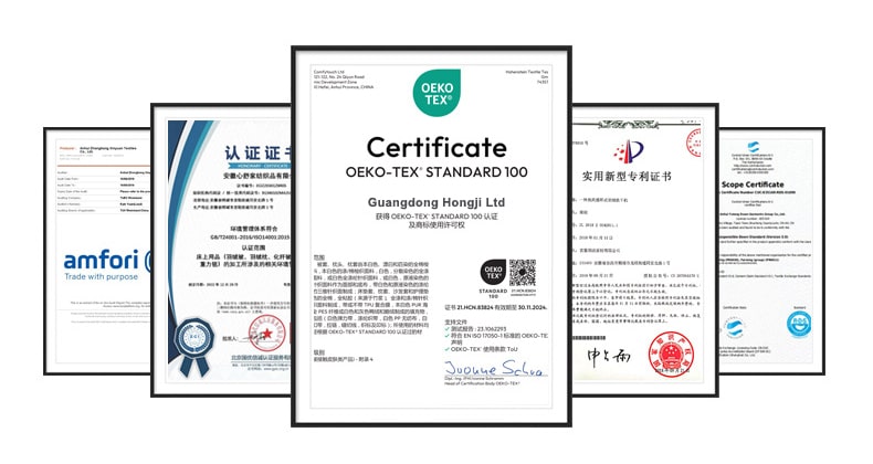 RDS, BSCI, ISO 14001 and Oeko Tex certifications - Down & Feather Products Manufacturer in China - Down Duvet
